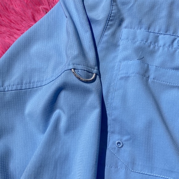 Columbia Performance Fishing Gear Omni Shade shirt  in blue size L - Picture 5 of 8